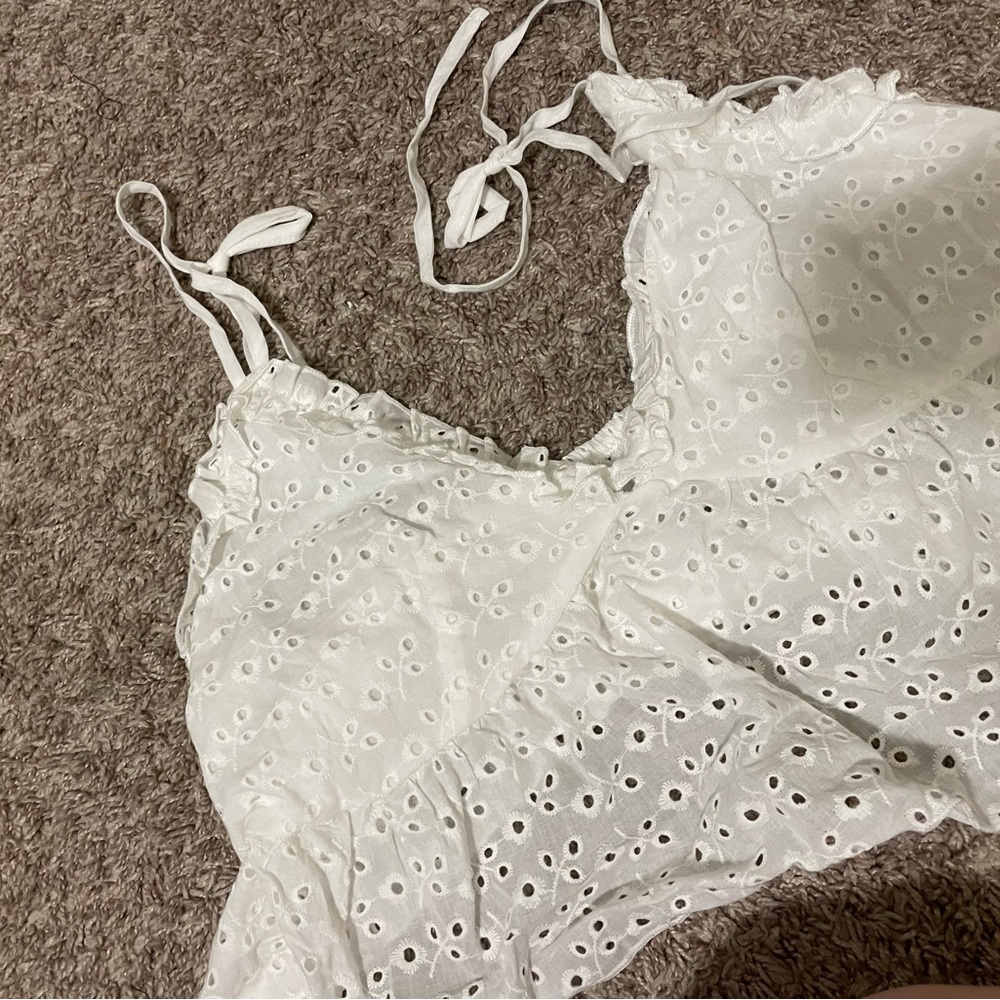 shein tie shoulder beach top